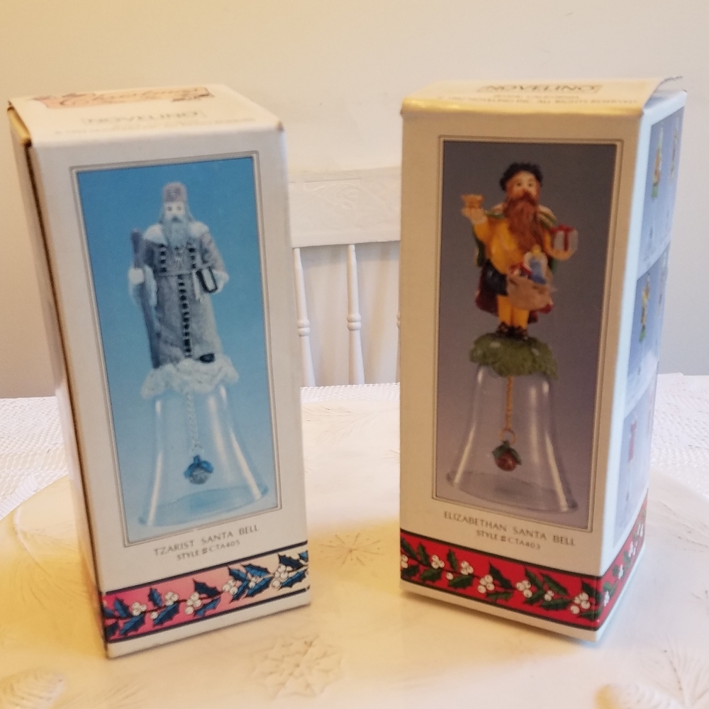 Set of 2 Novelino In Box 1992 Tzarist Elizabethan Bell Christmas